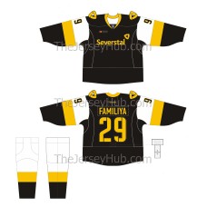 Severstal Cherepovets KHL 2019-20 Russian Hockey Jersey Dark