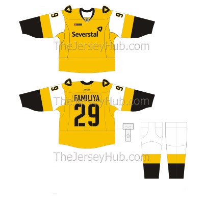 Severstal Cherepovets KHL 2019-20 Russian Hockey Jersey Light