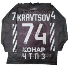 Traktor Tractor Chelyabinsk 2020-21 Russian Hockey Jersey Vitali Kravtsov #74 Dark