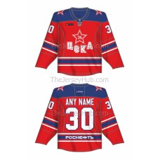 CSKA Moscow KHL 2021-22 Russian Hockey Jersey Dark Alternate 1