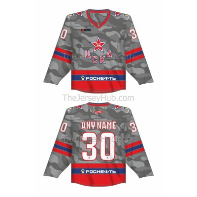 CSKA Moscow KHL 2021-22 Russian Hockey Jersey Dark Alternate 2