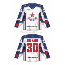 CSKA Moscow KHL 2021-22 Russian Hockey Jersey Light Fedotov
