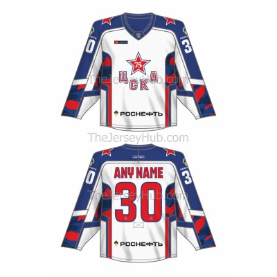 CSKA Moscow KHL 2021-22 Russian Hockey Jersey Light Fedotov