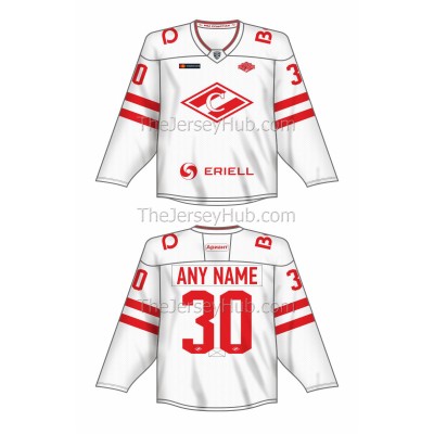 Spartak Moscow 2021-22 Russian Hockey Jersey Light