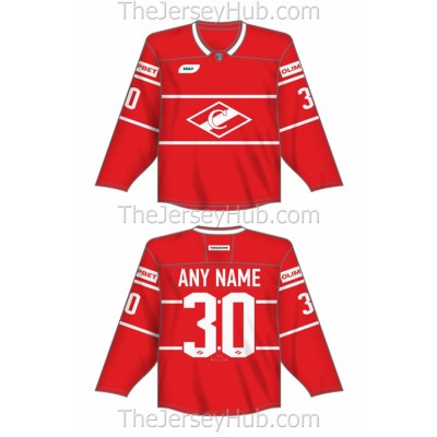 Spartak Moscow 2023-24 #71 Kovalchuk Russian Hockey Jersey Dark #9 Tsyplakov Spartak Moscow 2023-24 #71 Kovalchuk Russian Hockey Jersey Dark #9 Tsyplakov