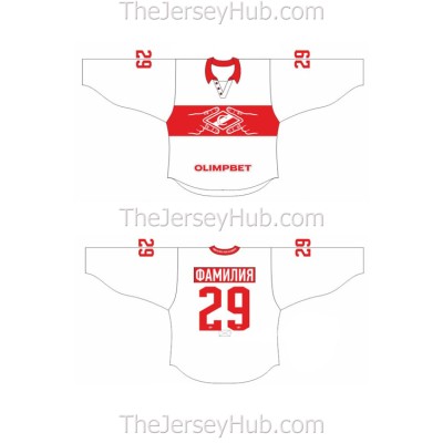 Spartak Moscow 2023-24 Russian Hockey Kovalchuk Jersey Light Pre-Season Spartak Moscow 2023-24 Russian Hockey Kovalchuk Jersey Light Pre-Season