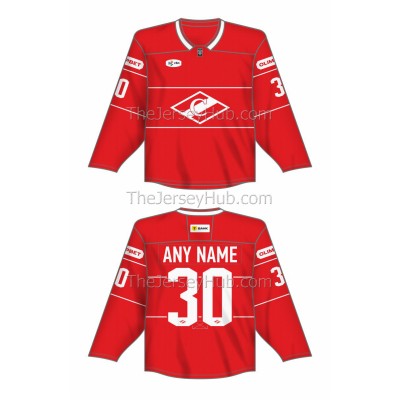 Spartak Moscow 2024-25 Russian Hockey Jersey Dark