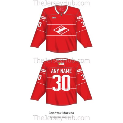 Spartak Moscow 2025-26 Russian Hockey Jersey Dark 
