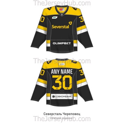Severstal Cherepovets KHL 2026-27 Russian Hockey Jersey Dark