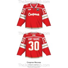 Spartak Moscow 2026-27 First Channel Cup Russian Hockey Jersey Dark 