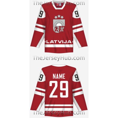 Team Latvia Hockey Jersey Dark