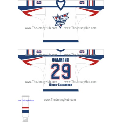 Sakhalin Sharks Russian Hockey Jersey Light