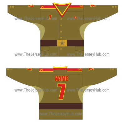 USSR Red Army Soviet Military Cadets Russian Hockey Jersey Dark USSR Red Army Soviet Military Cadets Russian Hockey Jersey Dark