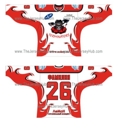 Terminators Russian Hockey Jersey Light Terminators Russian Hockey Jersey Light