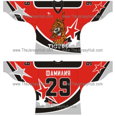 Tigers Russian Hockey Jersey Dark