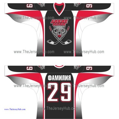 Wild Wolves Russian Hockey Jersey Dark