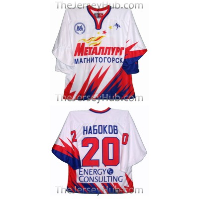 Metallurg Magnitogorsk 2004-05 Russian Hockey Jersey Light Malkin Elias Metallurg Magnitogorsk 2004-05 Russian Hockey Jersey Light Malkin Elias