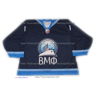 Russian Navy 2012-13 #1 Goalie Russian Hockey Jersey Dark Russian Navy 2012-13 #1 Goalie Russian Hockey Jersey Dark
