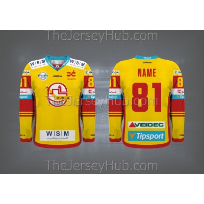 Dukla Trencin Tipsport Extraliga 2017-18 Slovak Hockey Jersey Light