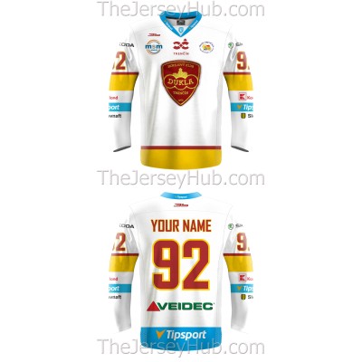 Dukla Trencin Tipsport Extraliga 2018-19 Slovak Hockey Jersey White