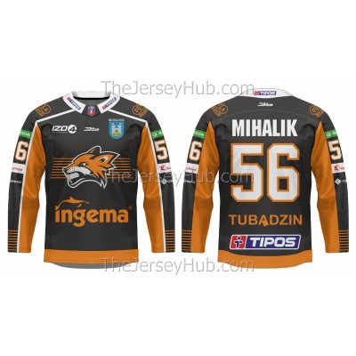 Dukla Michalovce Tipos Extraliga 2021-22 Slovak Hockey Jersey Dark