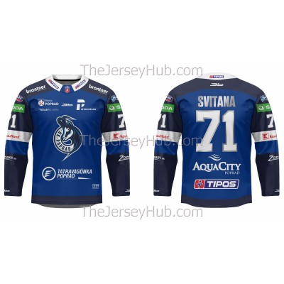 Poprad Tipos Extraliga 2021-22 Slovak Hockey Jersey Dark