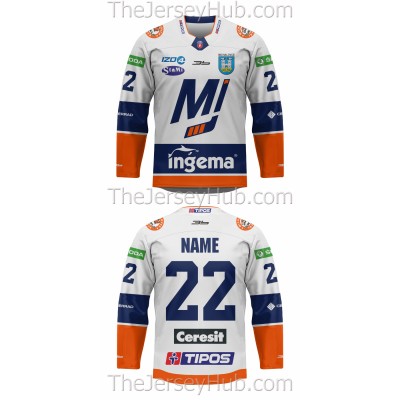 Dukla Michalovce Tipos Extraliga 2022-23 Slovak Hockey Jersey Light