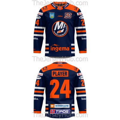 Dukla Michalovce Tipos Extraliga 2024-25 Slovak Hockey Jersey Dark