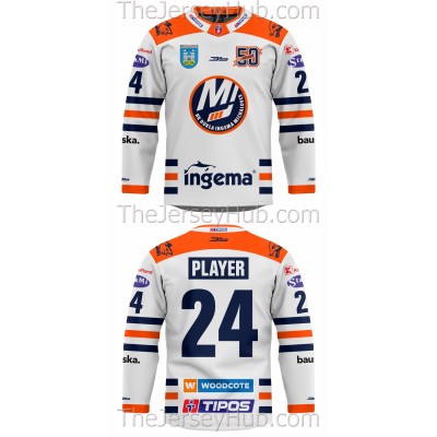 Dukla Michalovce Tipos Extraliga 2024-25 Slovak Hockey Jersey Light