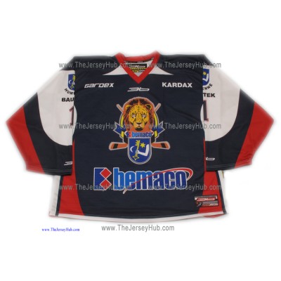 MHK Humenne 2013-14 Slovak #1 Goalie Hockey Jersey Dark MHK Humenne 2013-14 Slovak #1 Goalie Hockey Jersey Dark