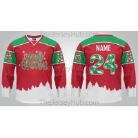 Merry Christmas Hockey Jersey Dark