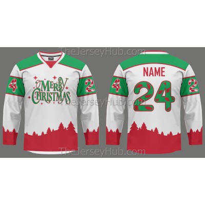 Merry Christmas Hockey Jersey Light