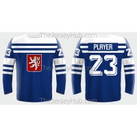 Team Czechoslovakia 1947 Retro Czech Hockey Jersey Blue