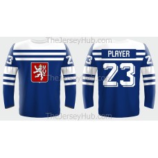 Team Czechoslovakia 1947 Retro Czech Hockey Jersey Blue