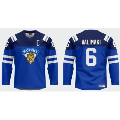 Team Finland 2018 Hockey Jersey Dark