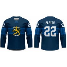 Team Finland 2022 Hockey Jersey Dark