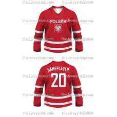 Team Poland Polska Hockey Jersey Dark