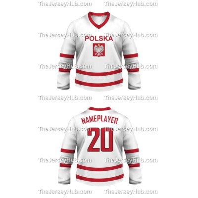 Team Poland Polska Hockey Jersey Light