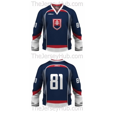 Team Slovakia 2012-13 Hockey Jersey Dark