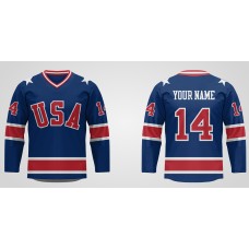 Team USA 1980 Miracle on Ice Hockey Jersey Dark