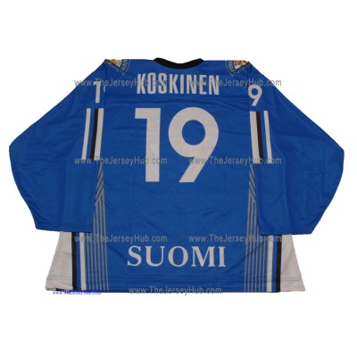 Team Finland Goalie Hockey Jersey Mikko Koskinen Dark Team Finland Goalie Hockey Jersey Mikko Koskinen Dark