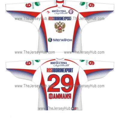 Team Russia 2008-09 Euro Tour Russian Hockey Jersey Light Team Russia 2008-09 Euro Tour Russian Hockey Jersey Light