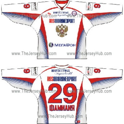 Team Russia 2009-10 Euro Tour Russian Hockey Jersey Light Team Russia 2009-10 Euro Tour Russian Hockey Jersey Light