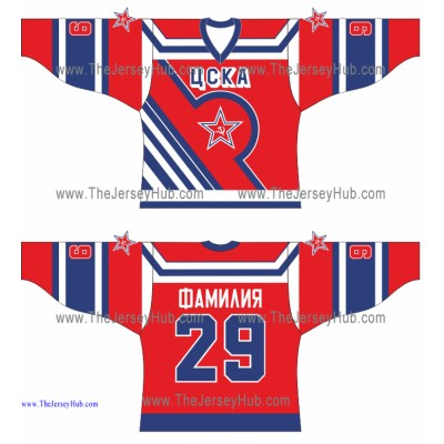 Red Army CSKA Moscow 1987-88 Russian Hockey Jersey Dark Red Army CSKA Moscow 1987-88 Russian Hockey Jersey Dark