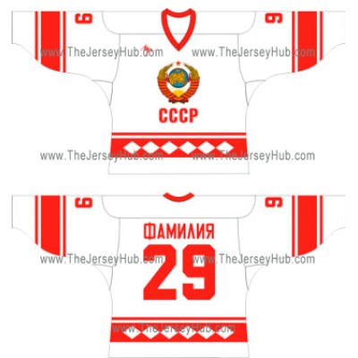 Team USSR 1980 Soviet Russian Hockey Jersey Light Team USSR 1980 Soviet Russian Hockey Jersey Light