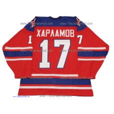 Red Army 1980 CSKA Soviet PRO Hockey Jersey Valeri Kharlamov Dark