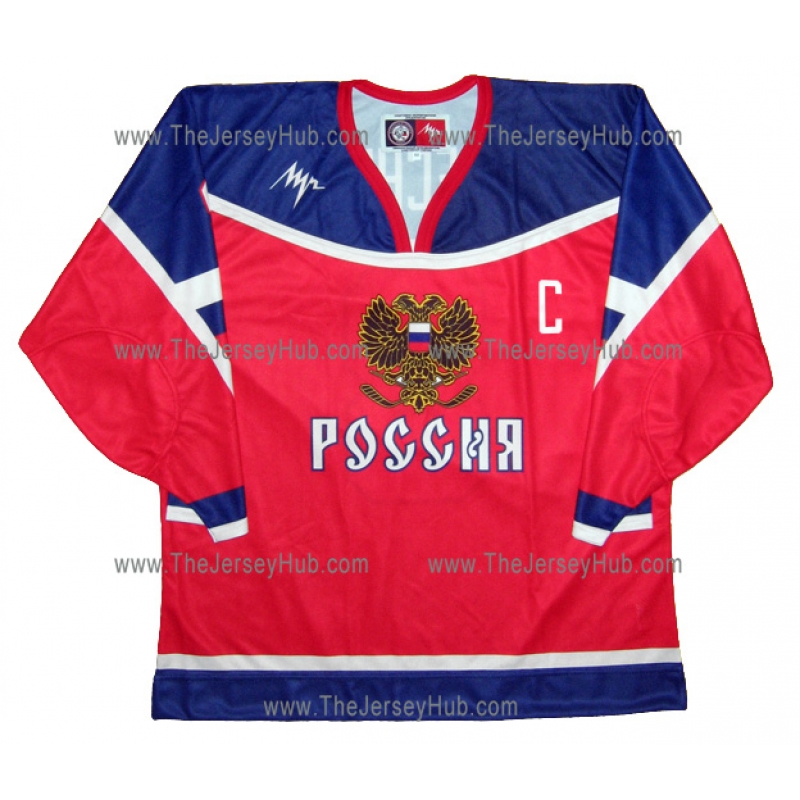 Siberian Husky Russian Hockey Jersey Dark