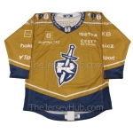 Rytiri Kladno Knights 2024-25 Czech Extraliga PRO Gold Hockey Jersey Jaromir Jagr Dark