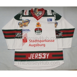 AEV-1878 Augsburger Panther DHL German Game Issued Hockey Jersey Light #8