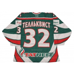 AK Bars Kazan 2009-10 Russian Hockey Jersey Mikael Tellqvist Dark